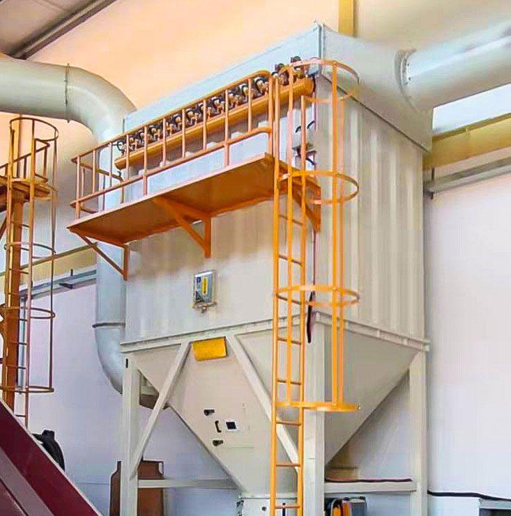 Colector de polvo de filtro de mangas